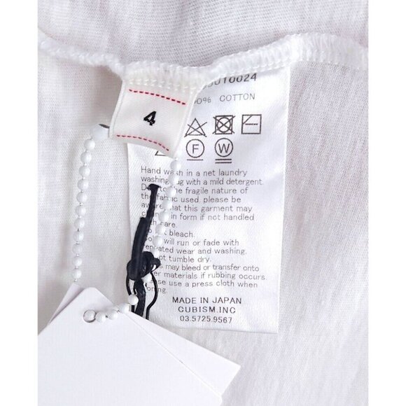 Visvim Logo-Print Cotton-Jersey T-Shirt Size M White Red Mens NWT - Picture 11 of 16